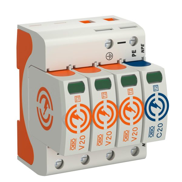 02 ارستر AC سه فاز 4 پل OBO V20-3+NPE-280 - Image 1